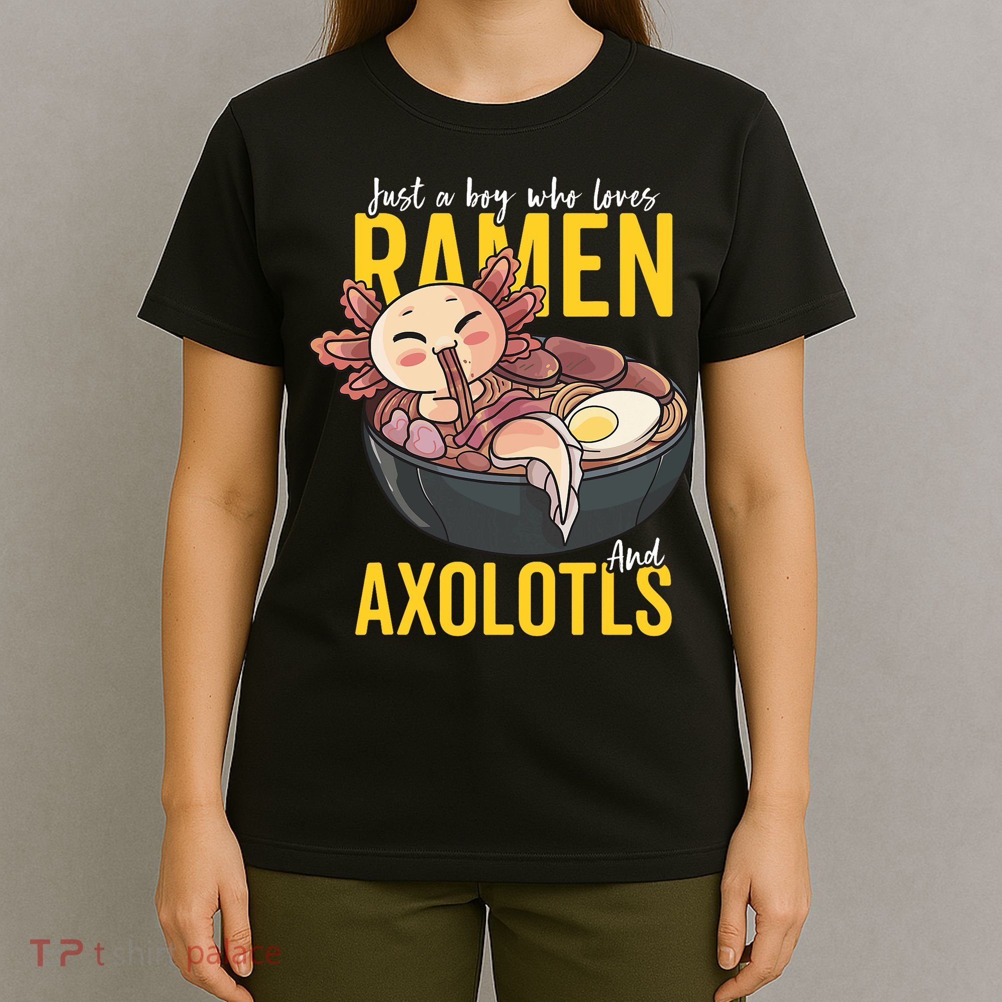 Kawaii Axolotl Ramen Noodle Anime Kawaii Axolotl T-Shirt