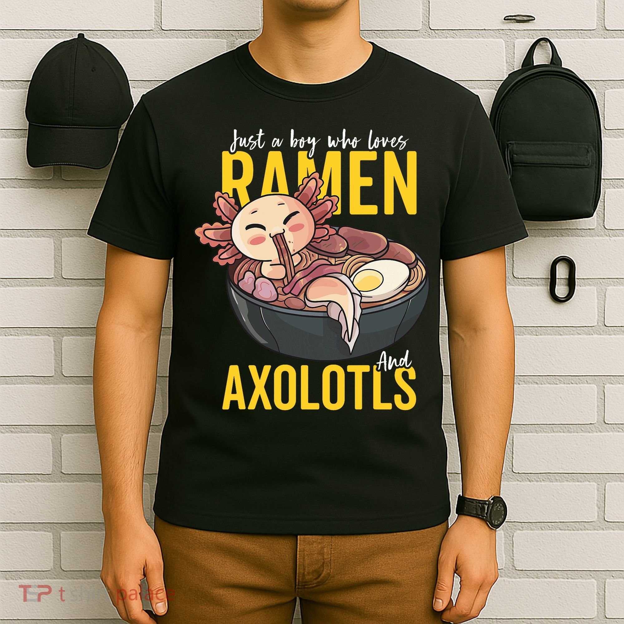 Kawaii Axolotl Ramen Noodle Anime Kawaii Axolotl T-Shirt