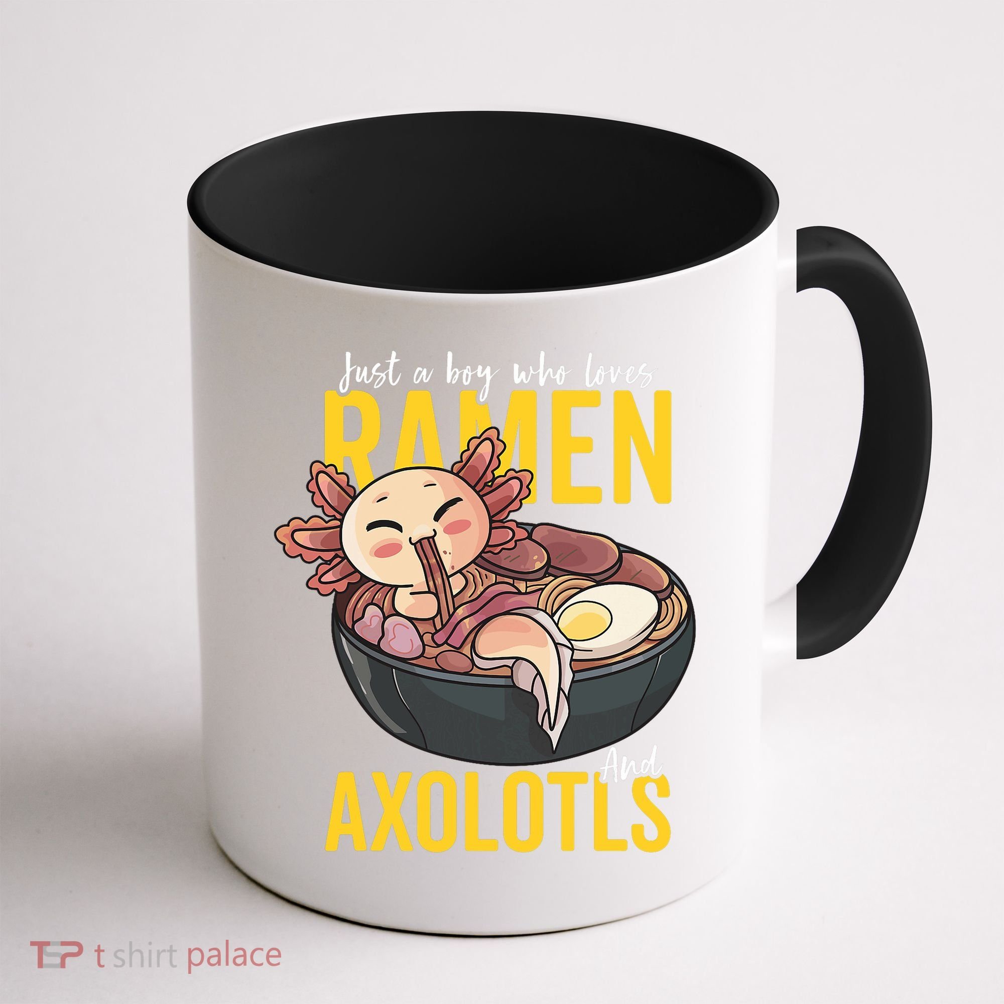 Kawaii Axolotl Ramen Noodle Anime Kawaii Axolotl Coffee Mug