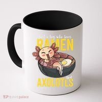 Kawaii Axolotl Ramen Noodle Anime Kawaii Axolotl Coffee Mug thumb 0