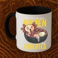 Kawaii Axolotl Ramen Noodle Anime Kawaii Axolotl Coffee Mug thumb 2