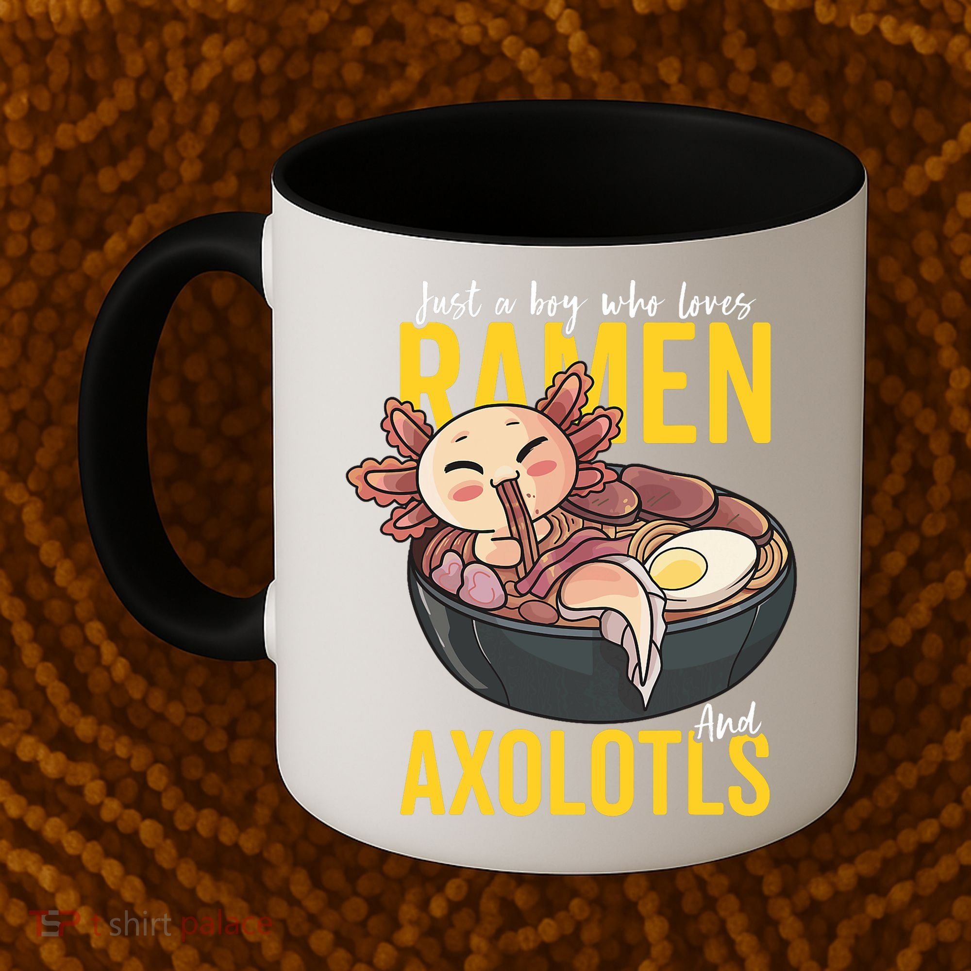 Kawaii Axolotl Ramen Noodle Anime Kawaii Axolotl Coffee Mug