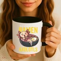 Kawaii Axolotl Ramen Noodle Anime Kawaii Axolotl Coffee Mug thumb 3