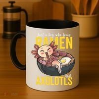 Kawaii Axolotl Ramen Noodle Anime Kawaii Axolotl Coffee Mug thumb 4