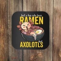Kawaii Axolotl Ramen Noodle Anime Kawaii Axolotl Coaster thumb 0