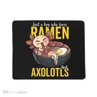 Kawaii Axolotl Ramen Noodle Anime Kawaii Axolotl Mousepad thumb 0