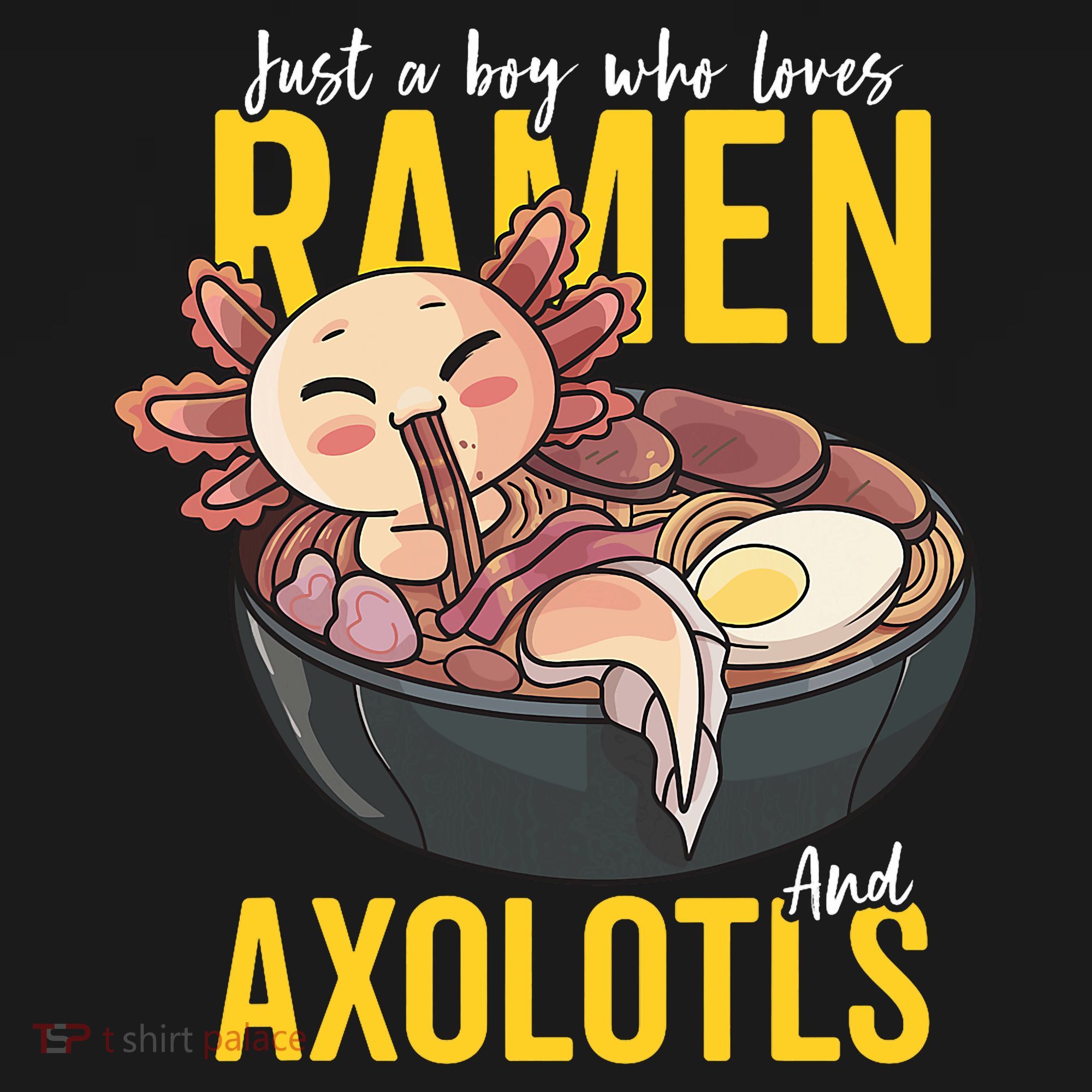Kawaii Axolotl Ramen Noodle Anime Kawaii Axolotl Mousepad