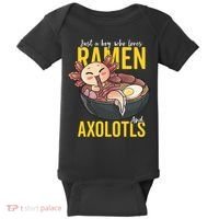Kawaii Axolotl Ramen Noodle Anime Kawaii Axolotl Baby Bodysuit thumb 0