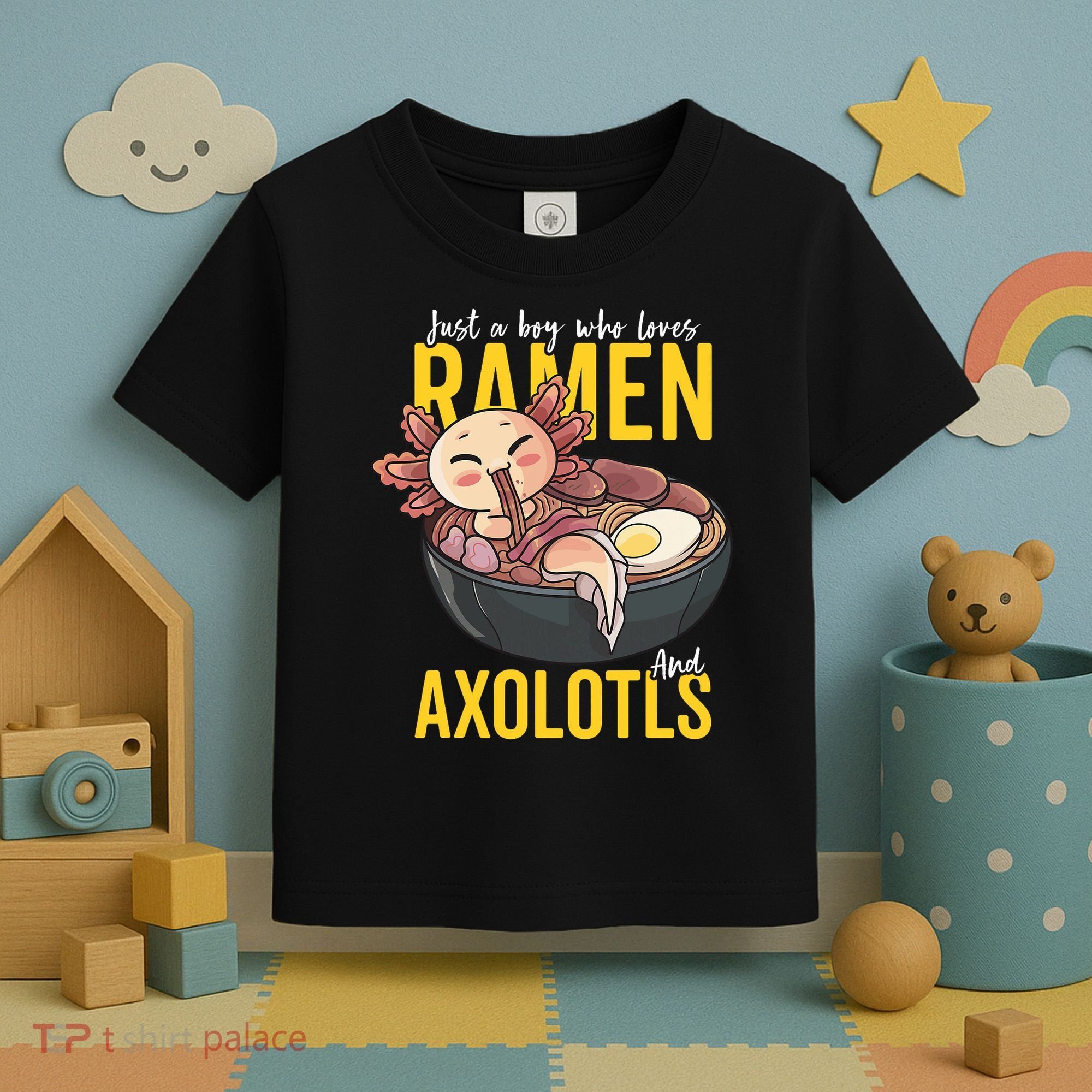 Kawaii Axolotl Ramen Noodle Anime Kawaii Axolotl Toddler T-Shirt