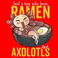 Kawaii Axolotl Ramen Noodle Anime Kawaii Axolotl Santa Hat thumb 1
