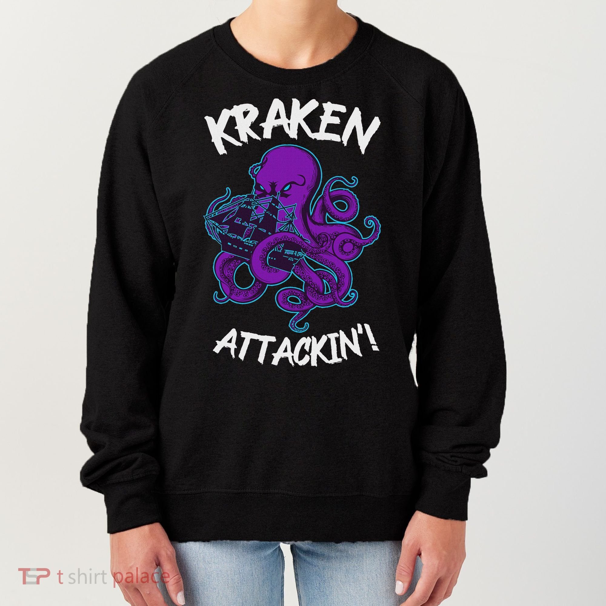 Kraken Attacking Release The Kraken Gifts For Women's Sweatshirt