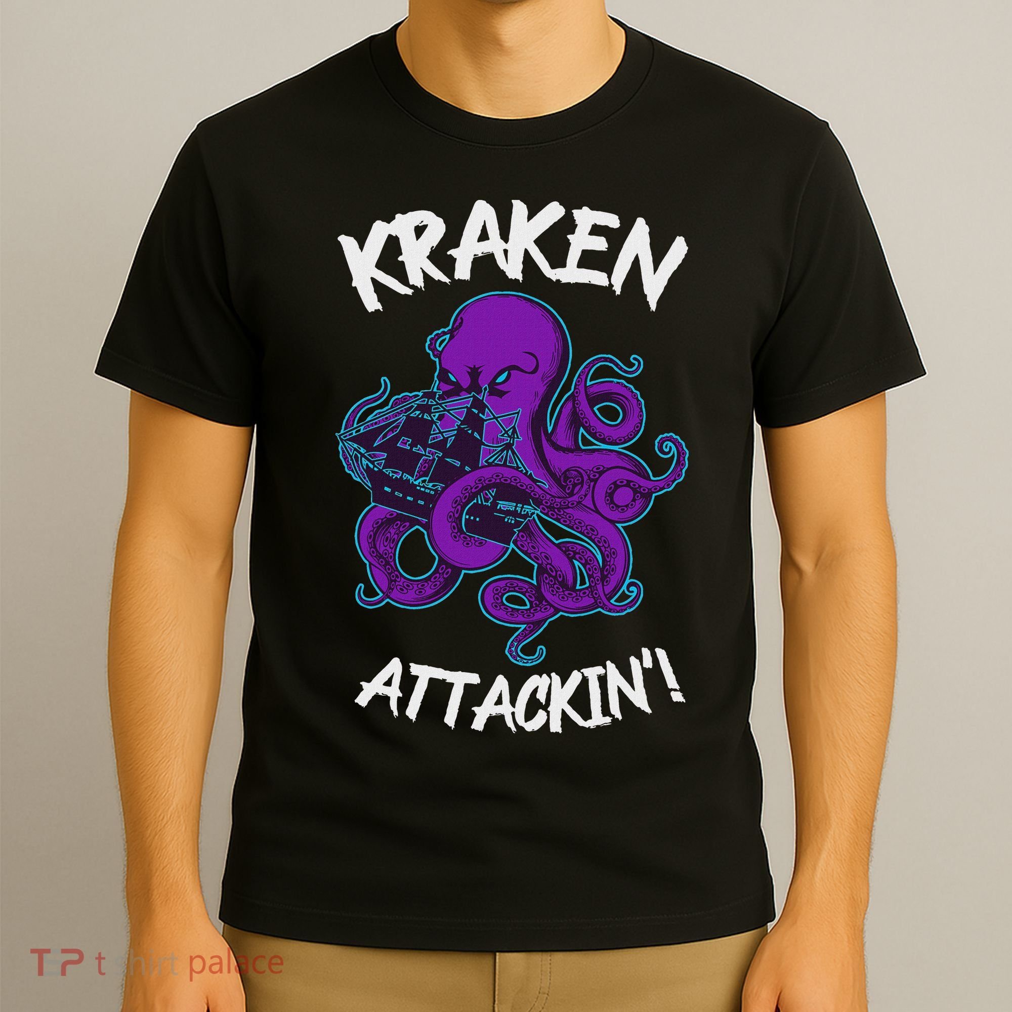 Kraken Attacking Release The Kraken Gifts For T-Shirt
