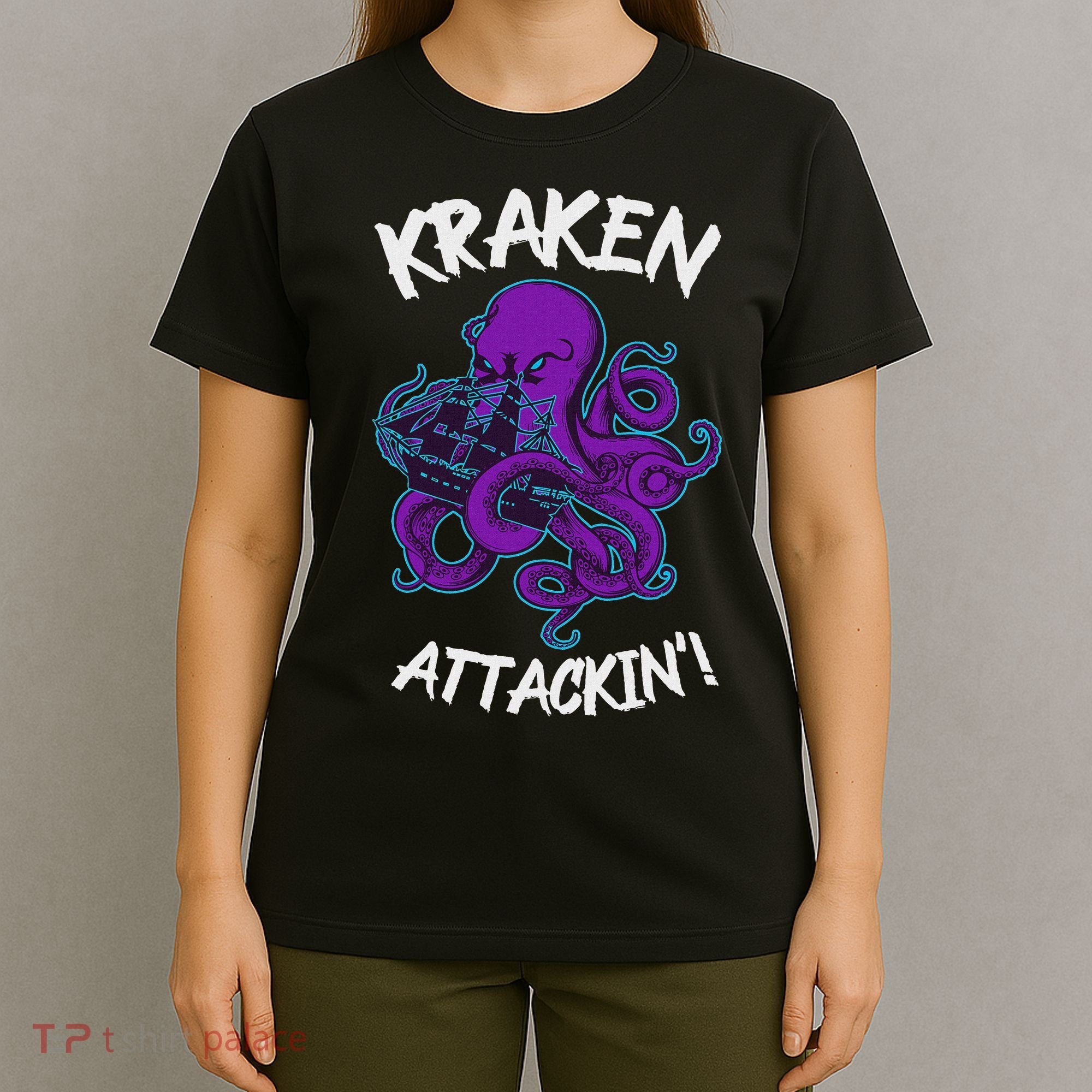 Kraken Attacking Release The Kraken Gifts For T-Shirt