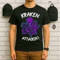 Kraken Attacking Release The Kraken Gifts For T-Shirt thumb 6