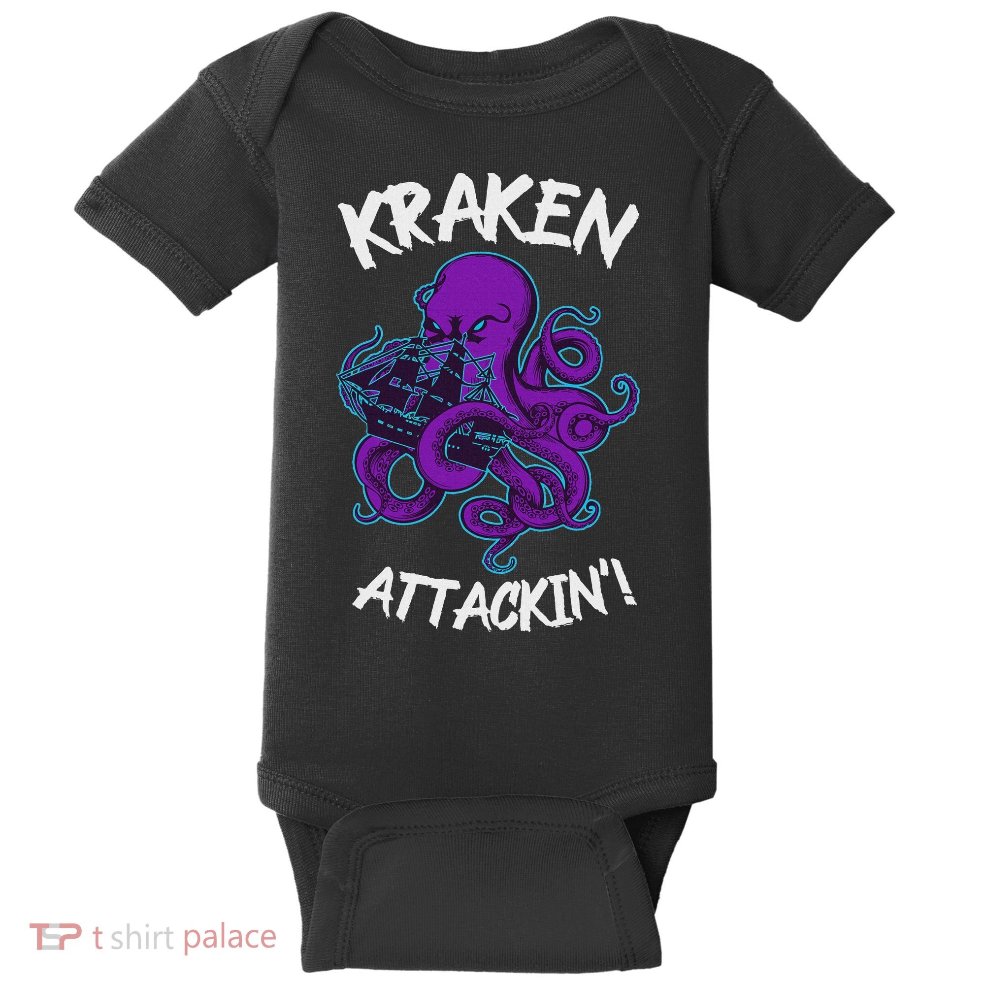 Kraken Attacking Release The Kraken Gifts For Baby Bodysuit