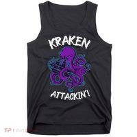 Kraken Attacking Release The Kraken Gifts For Tank Top thumb 0