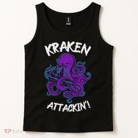 Kraken Attacking Release The Kraken Gifts For Tank Top thumb 2