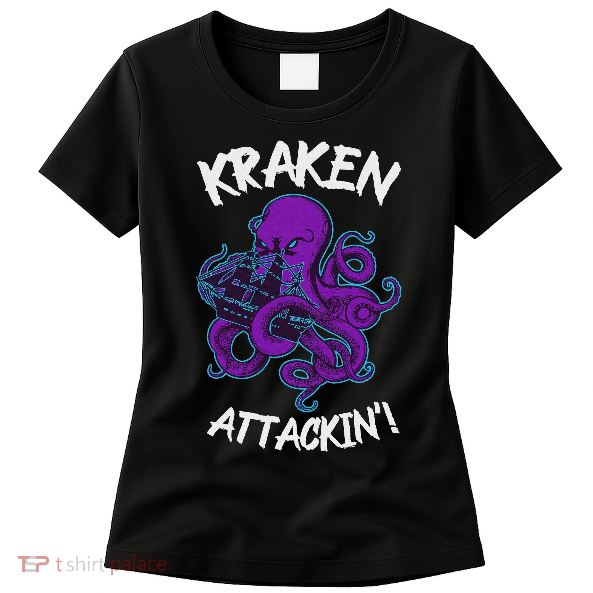 Kraken Attacking Release The Kraken Gifts For Women's T-Shirt