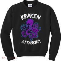 Kraken Attacking Release The Kraken Gifts For Kids Sweatshirt thumb 0