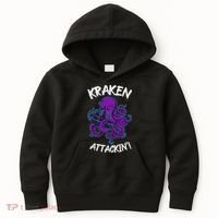 Kraken Attacking Release The Kraken Gifts For Kids Hoodie thumb 0