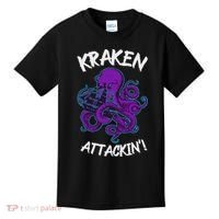 Kraken Attacking Release The Kraken Gifts For Kids T-Shirt thumb 0