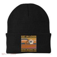 Karl Marx Get In Loser We're Seizing The Means Of Production  Beanie thumb 0