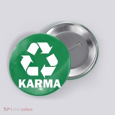 Karma Recycling Logo Button