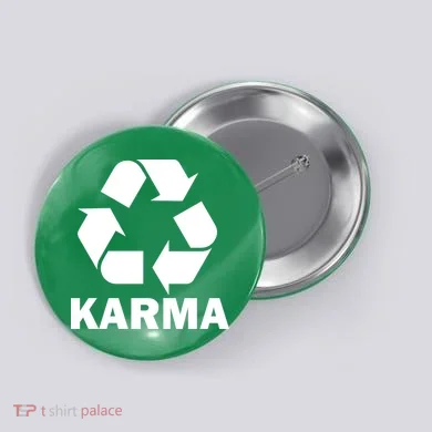 Karma Recycling Logo Button