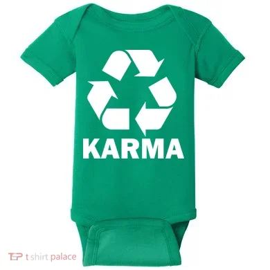 Karma Recycling Logo Baby Bodysuit