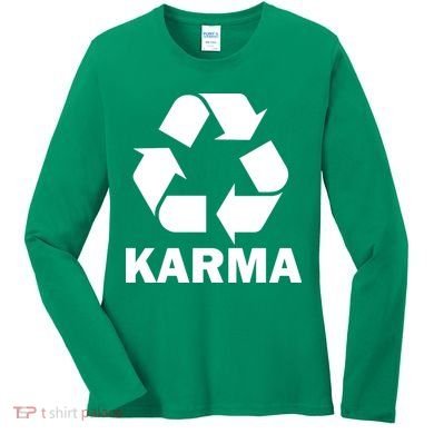 Karma Recycling Logo Women's Long Sleeve Shirt