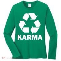 Karma Recycling Logo Women's Long Sleeve Shirt thumb 0