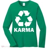 Karma Recycling Logo Women's Long Sleeve Shirt thumb 0