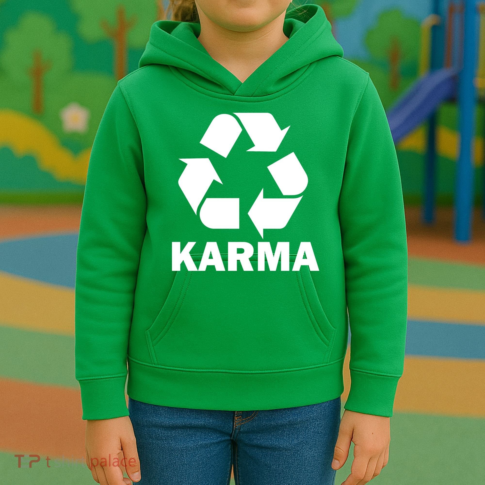 Karma Recycling Logo Kids Hoodie
