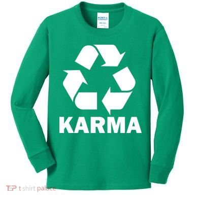 Karma Recycling Logo Kids Long Sleeve Shirt