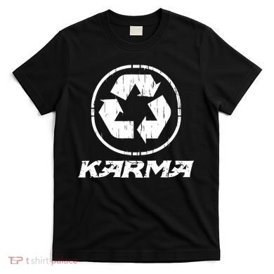 KARMA Yoga Meditation Peace Aum Recycle T-Shirt