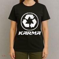 KARMA Yoga Meditation Peace Aum Recycle T-Shirt thumb 4