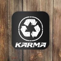 KARMA Yoga Meditation Peace Aum Recycle Coaster thumb 0