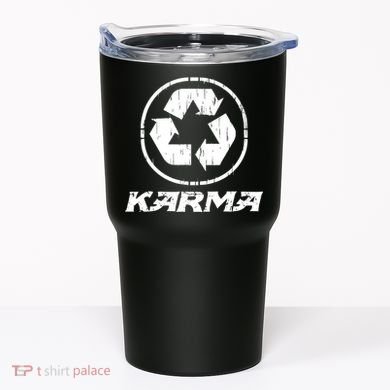 KARMA Yoga Meditation Peace Aum Recycle Tumbler