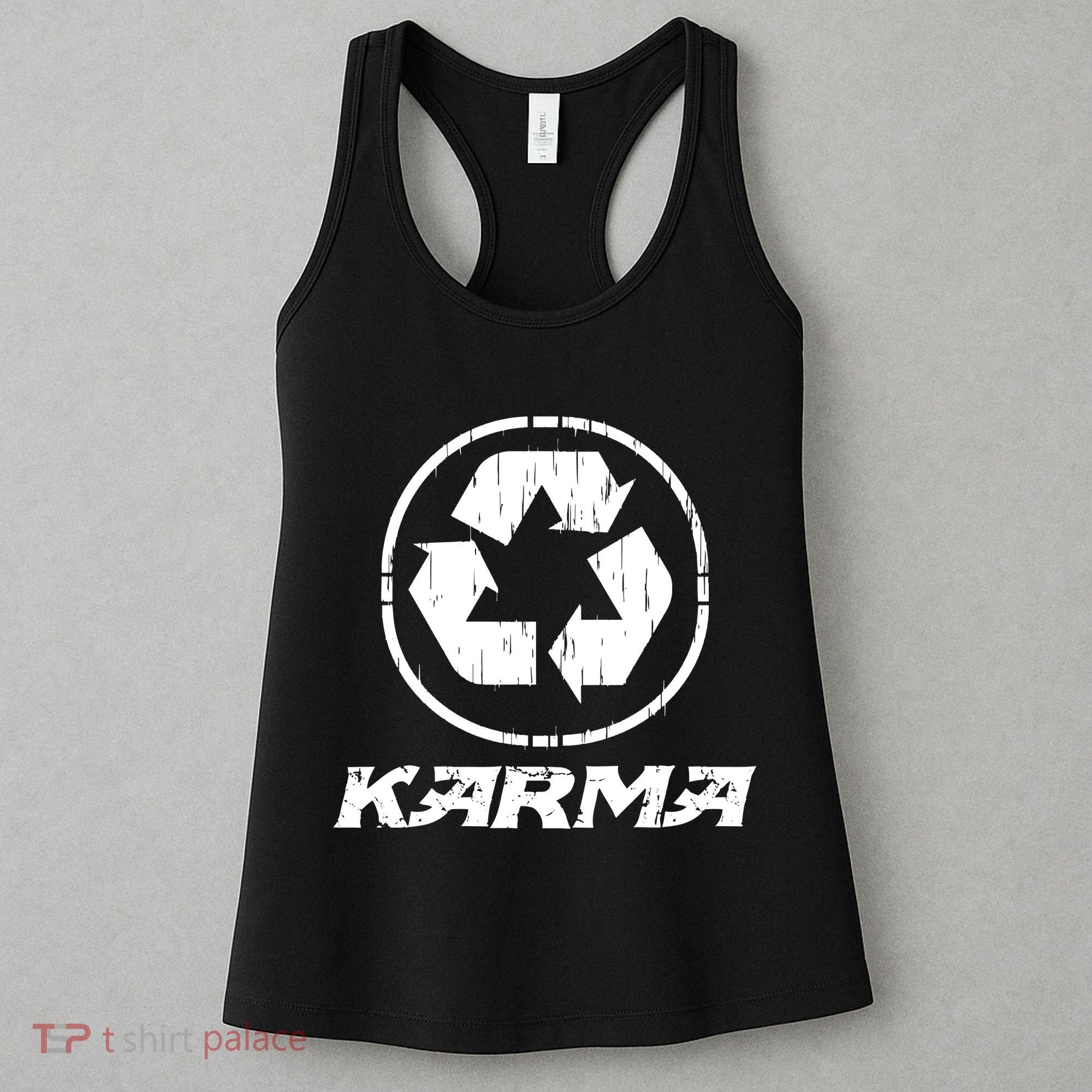 KARMA Yoga Meditation Peace Aum Recycle Women's Tank Top