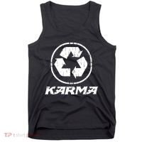 KARMA Yoga Meditation Peace Aum Recycle Tank Top thumb 0