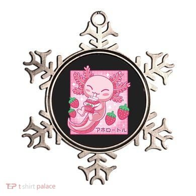 Kawaii Axolotl Strawberry Milk Shake Japanese Anime Ornament