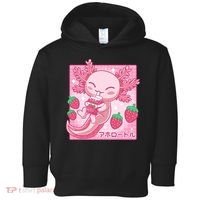 Kawaii Axolotl Strawberry Milk Shake Japanese Anime Toddler Hoodie thumb 0