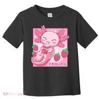 Kawaii Axolotl Strawberry Milk Shake Japanese Anime Toddler T-Shirt thumb 0