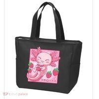 Kawaii Axolotl Strawberry Milk Shake Japanese Anime Tote Bag thumb 3