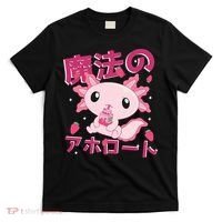 Kawaii Axolotl Strawberry Milk Shake Japanese Anime T-Shirt thumb 0