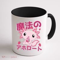 Kawaii Axolotl Strawberry Milk Shake Japanese Anime Coffee Mug thumb 1