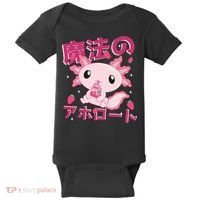 Kawaii Axolotl Strawberry Milk Shake Japanese Anime Baby Bodysuit thumb 0