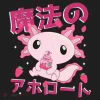 Kawaii Axolotl Strawberry Milk Shake Japanese Anime Hat thumb 2