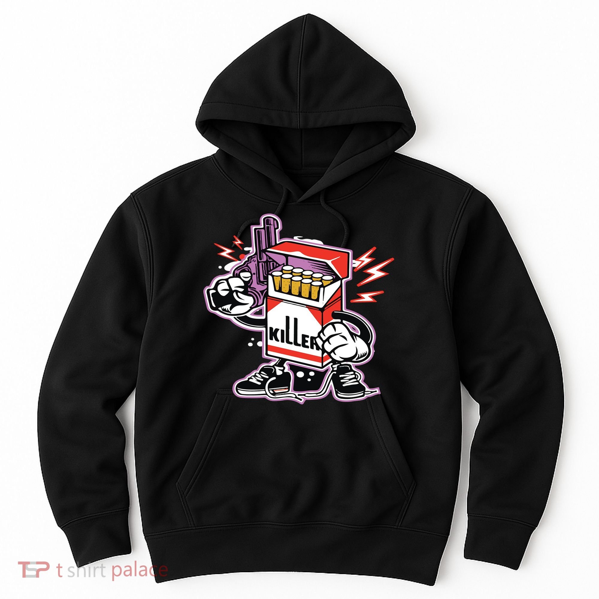 Killer Anti Smoking Cigarettes Funny Graffiti Cartoon Hoodie