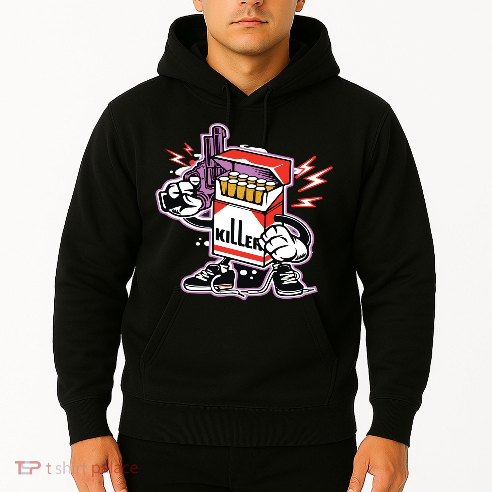 Killer Anti Smoking Cigarettes Funny Graffiti Cartoon Hoodie